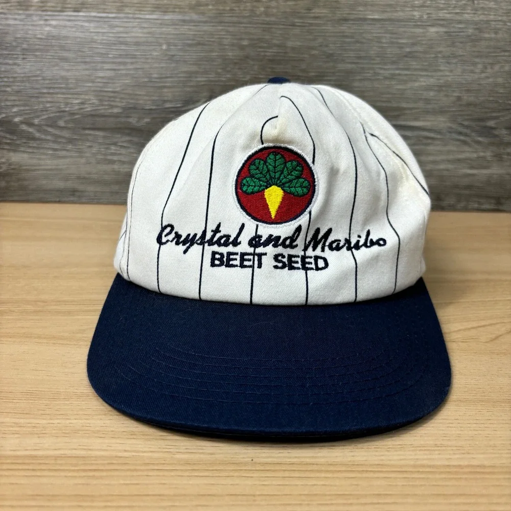 Vintage Crystal and‎ Maribo Hat Cap Snapback Beet Seed Farming K Products